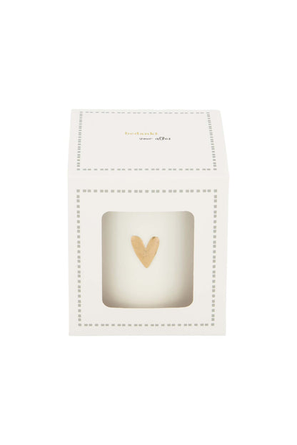 Zusss | Geurkaars keramiek in doosje bedankt wit/grijsblauw