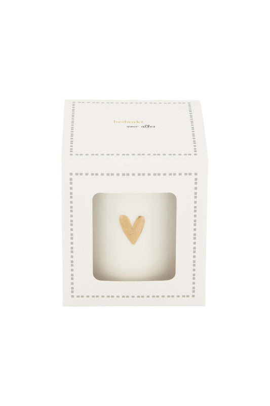 Zusss | Duftkerze aus Keramik in Schachtel, weiß/grau-blau