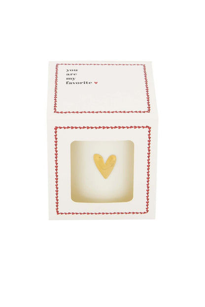 Zusss | Geurkaars keramiek in doosje favorite wit/rood
