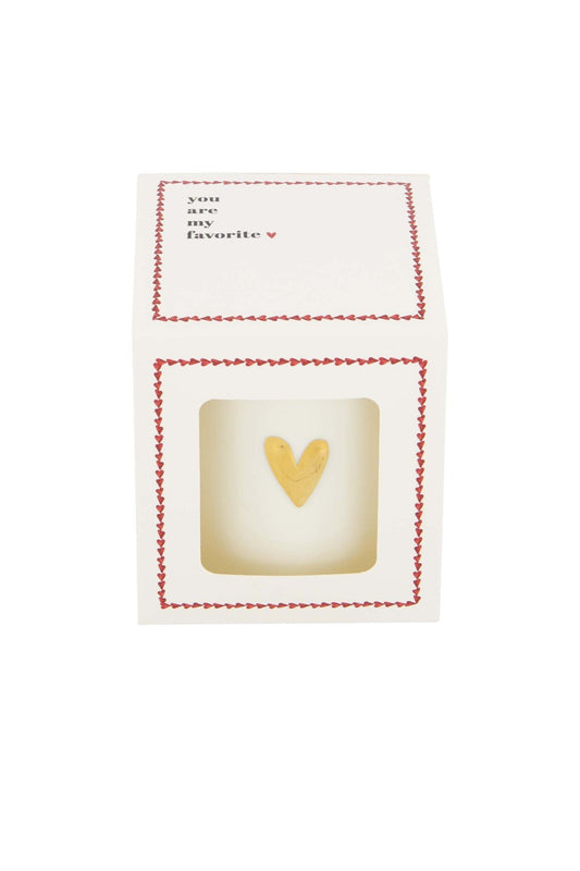 Zusss | Geurkaars keramiek in doosje favorite wit/rood