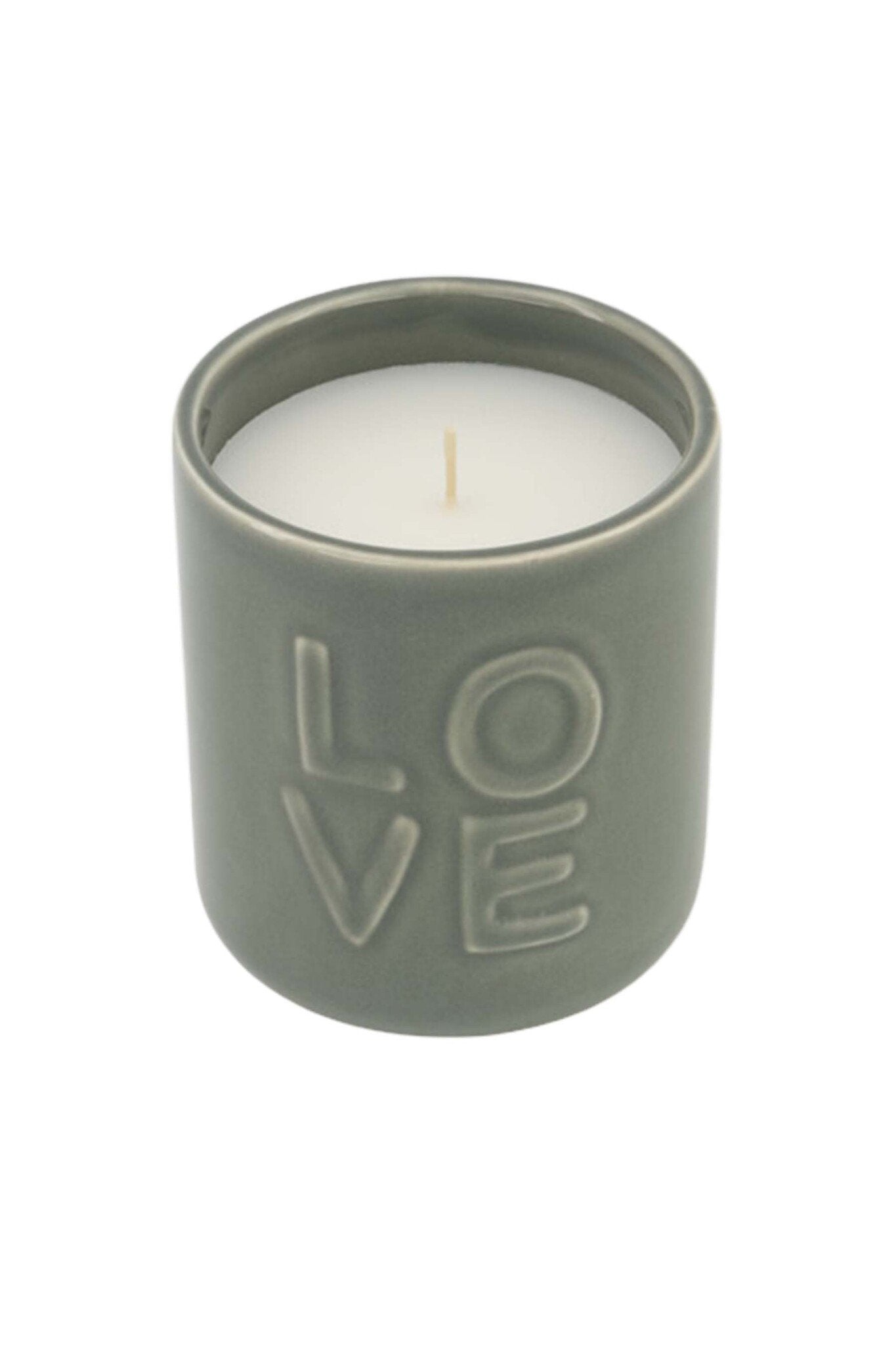 Zusss | Geurkaars keramiek love donkergroen