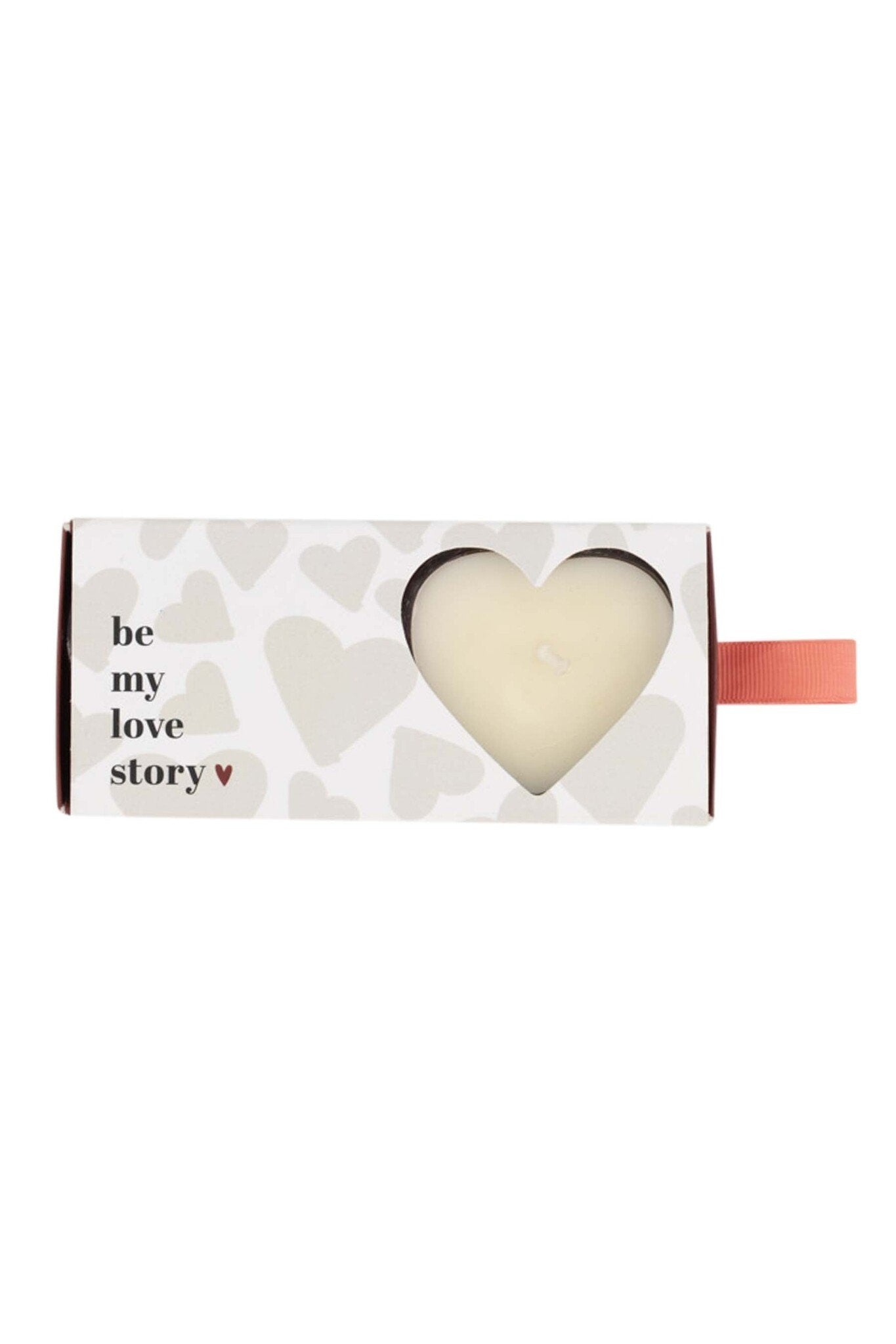 Zusss | Set van 2 geurkaarsjes in doosje hartje wit/rood