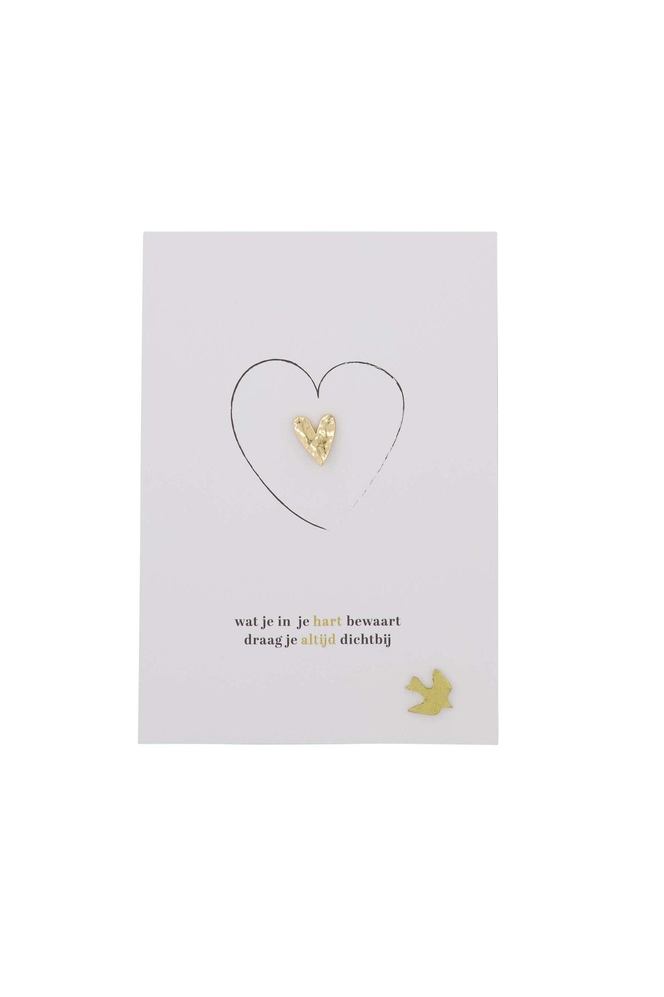 Zusss | Kaartenstandaard magneet vogeltje goud