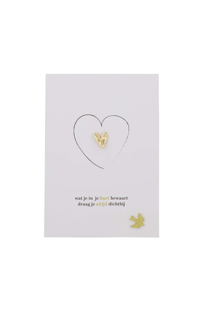 Zusss | Kaartenstandaard magneet vogeltje goud