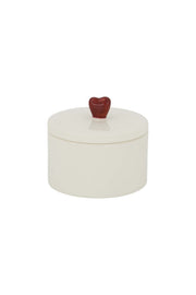 Zusss | Bewaarpot keramiek hartje wit/rood