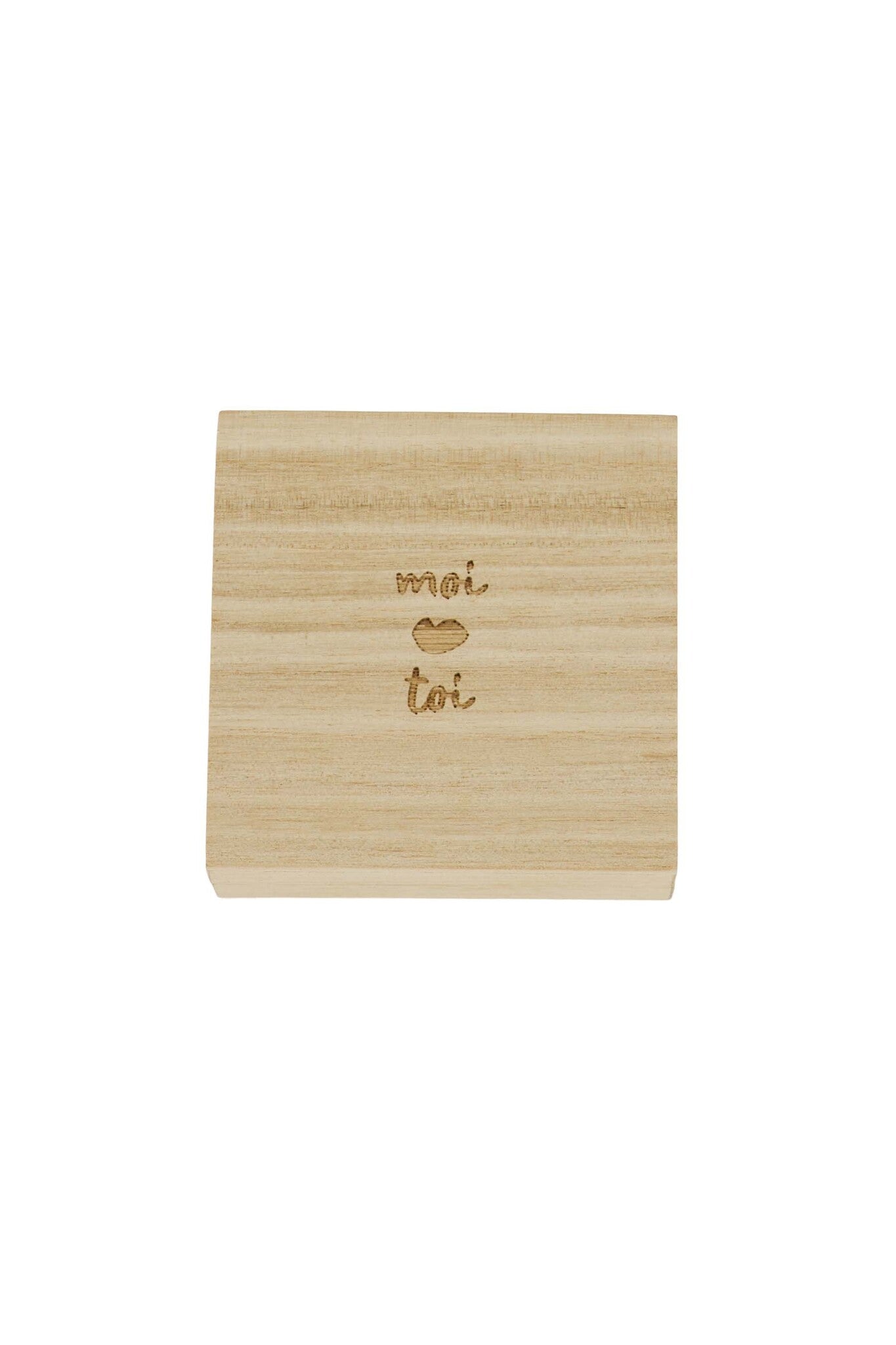 Zusss | Doosje hout met vogeltje wit/goud