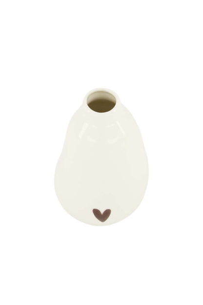 Zusss | Vaasje keramiek hartje wit/port