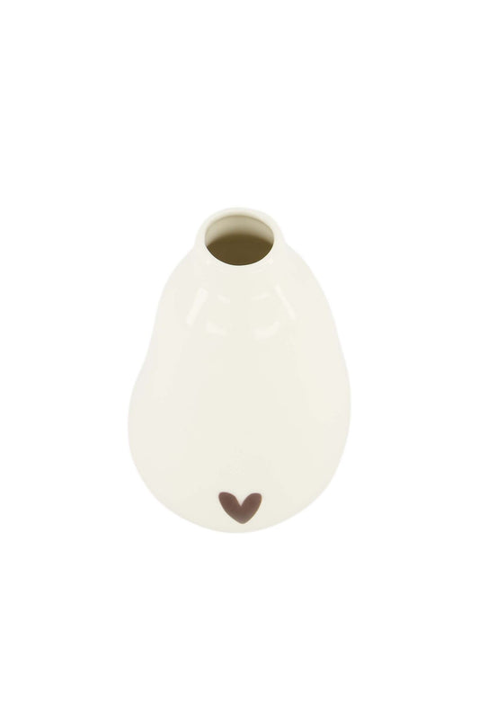 Zusss | Vaasje keramiek hartje wit/port