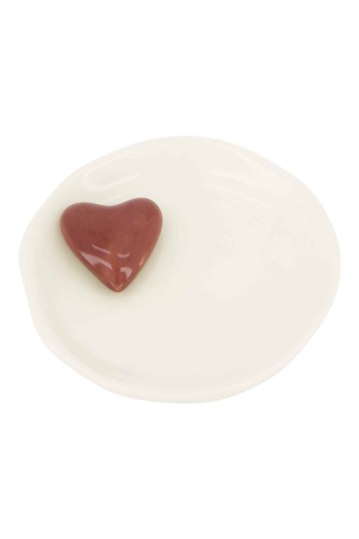 Zusss | Schaaltje hartje 3D wit/port