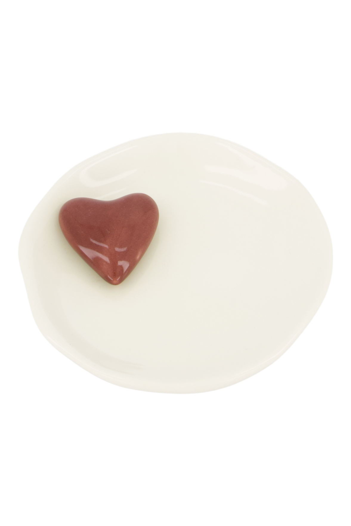 Zusss | Schaaltje hartje 3D wit/port