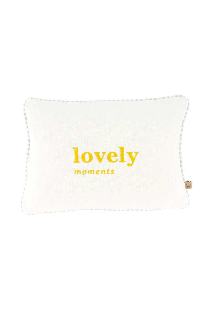 Zusss | Kussen lovely moments gekleurde bies 35x25cm