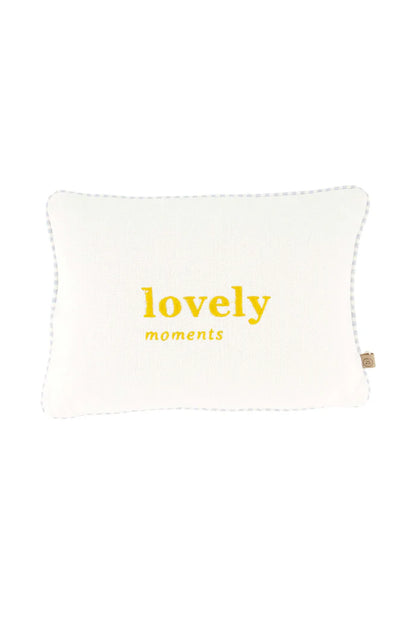 Zusss | Kussen lovely moments gekleurde bies 35x25cm