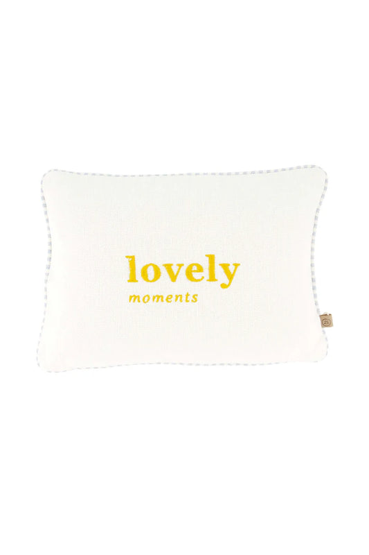 Zusss | Kussen lovely moments gekleurde bies 35x25cm