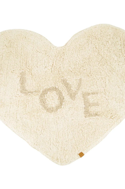 Zusss | Badmat love hartje off white