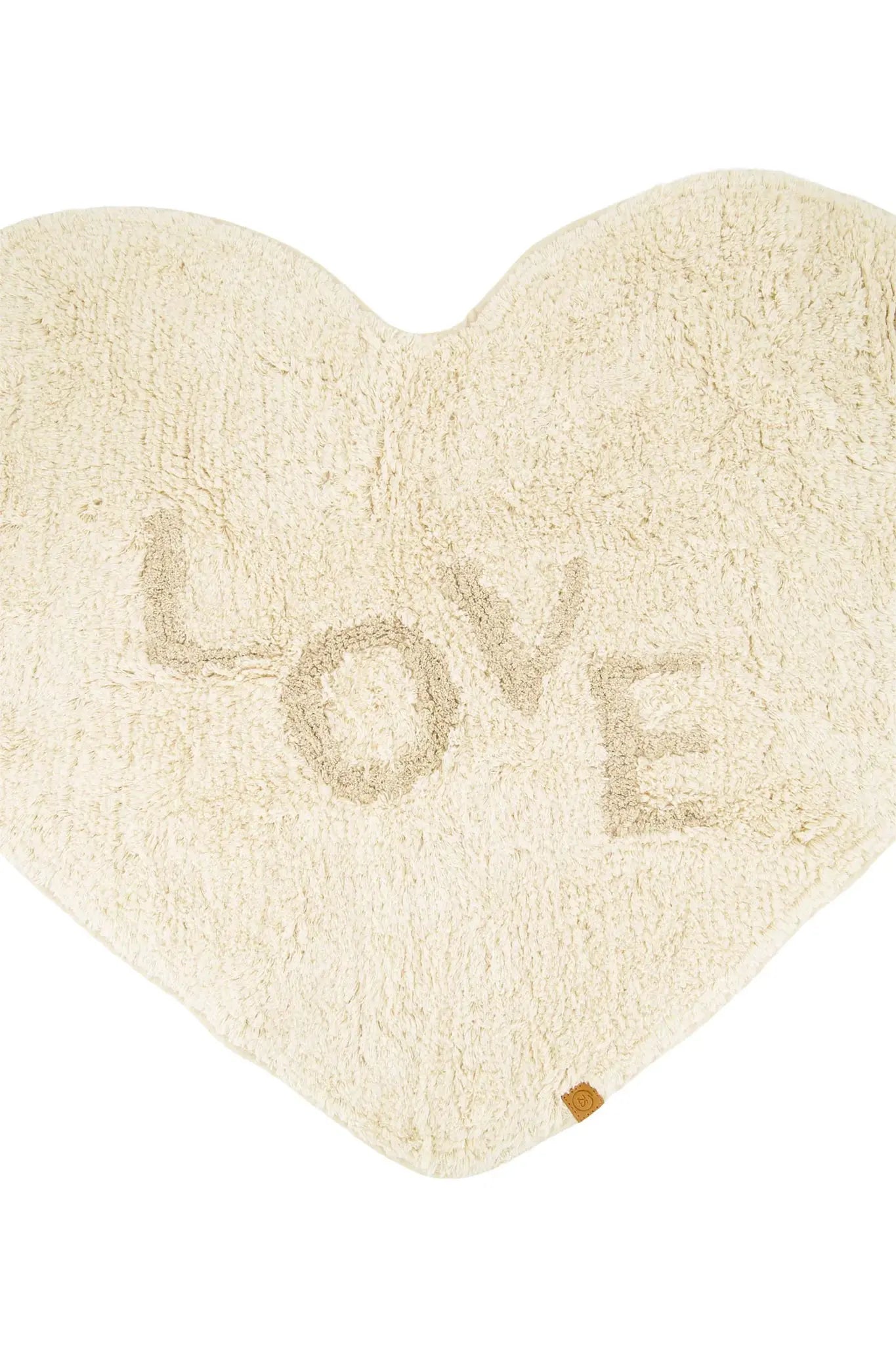 Zusss | Badmat love hartje off white
