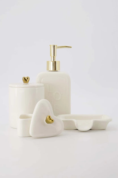 Zusss | Bewaarpotje keramiek hartje goud