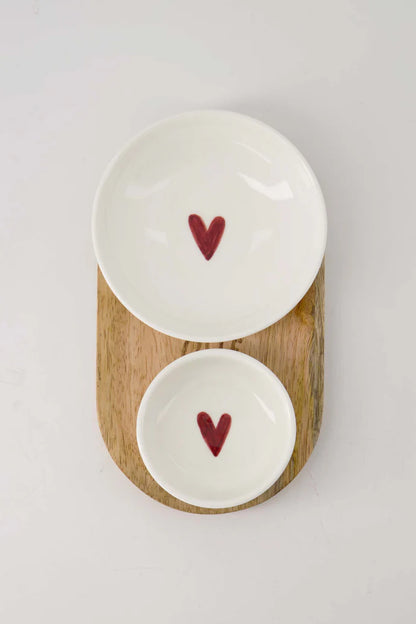 Zusss | Dipschaaltje hartje wit/rood