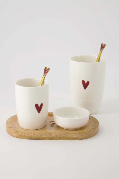 Zusss | Dipschaaltje hartje wit/rood