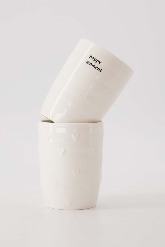 Zusss | Koffiemok hartjes wit parelmoer