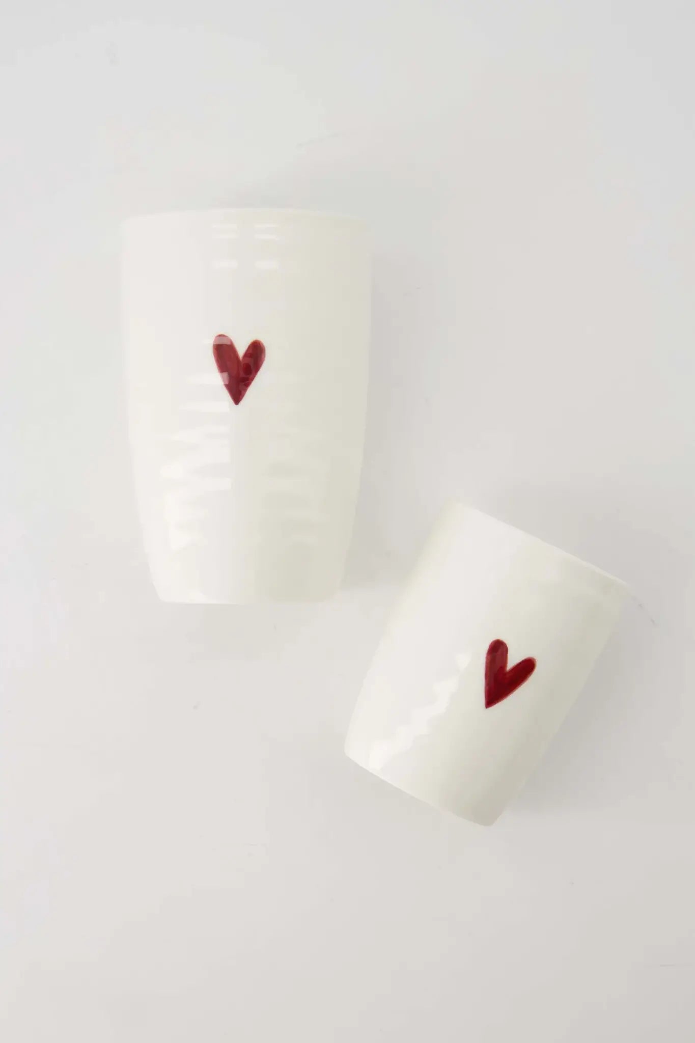 Zusss | Mok L hartje wit/rood