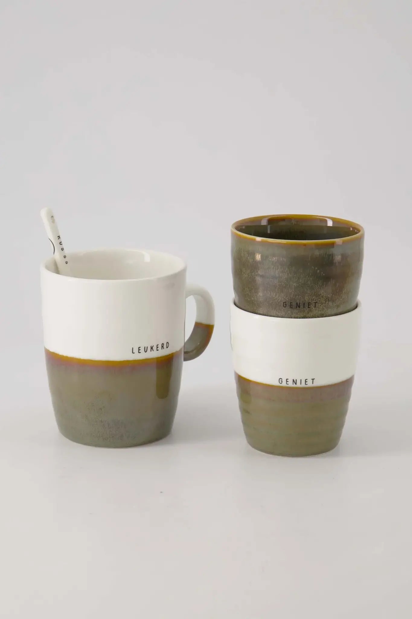 Zusss | Kaffeetasse genießen Sie Dunkelgrün