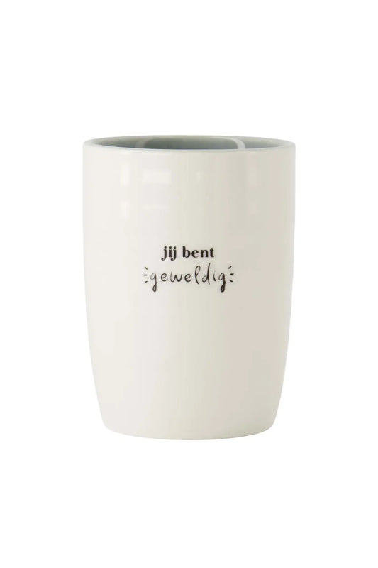 Zusss | Koffiemok je bent geweldig grijsblauw