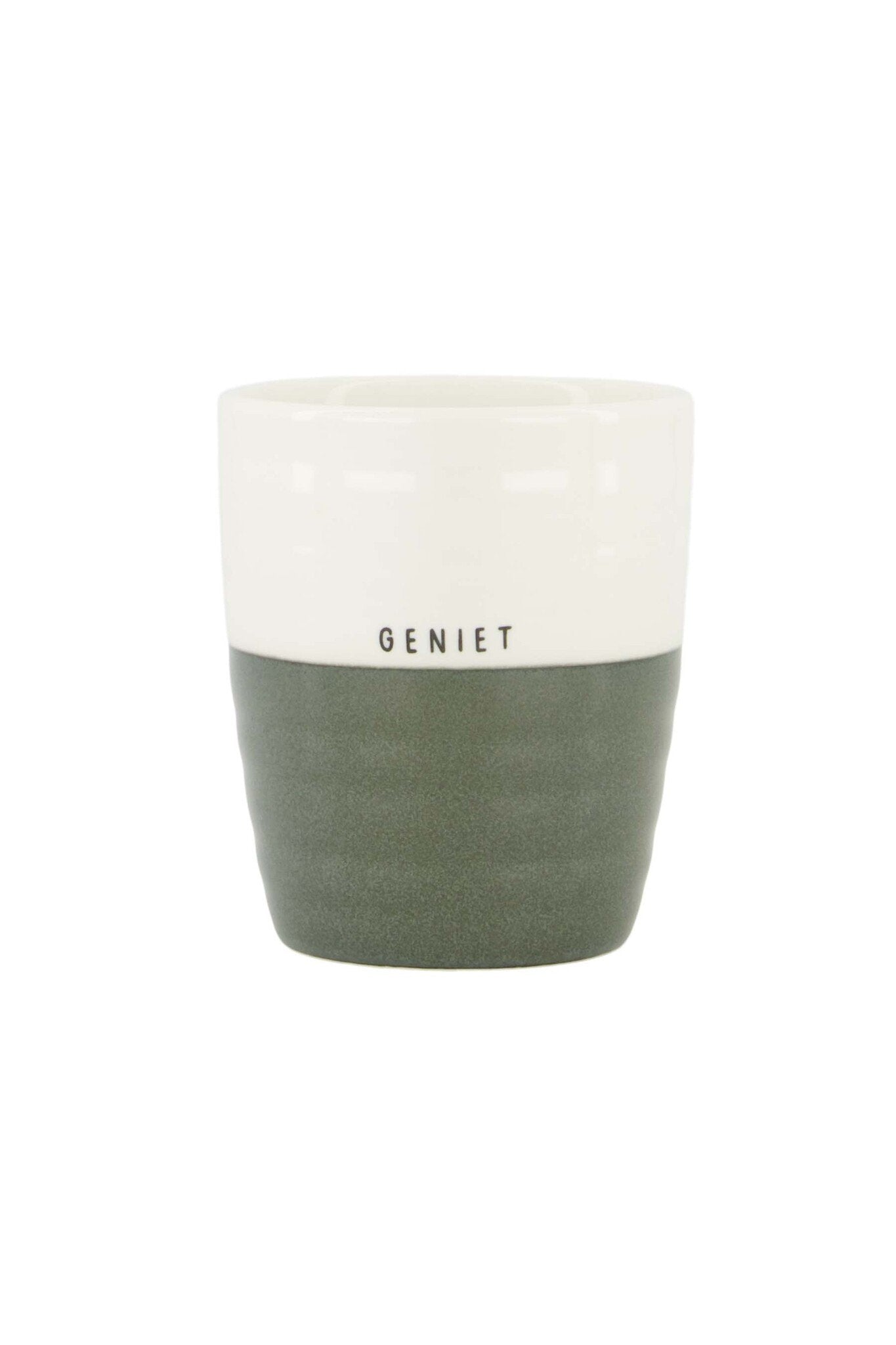 Zusss | Kaffeetasse genießen weiß/grün