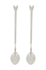 Zusss | Lange lepels hartje zilver | set van 2