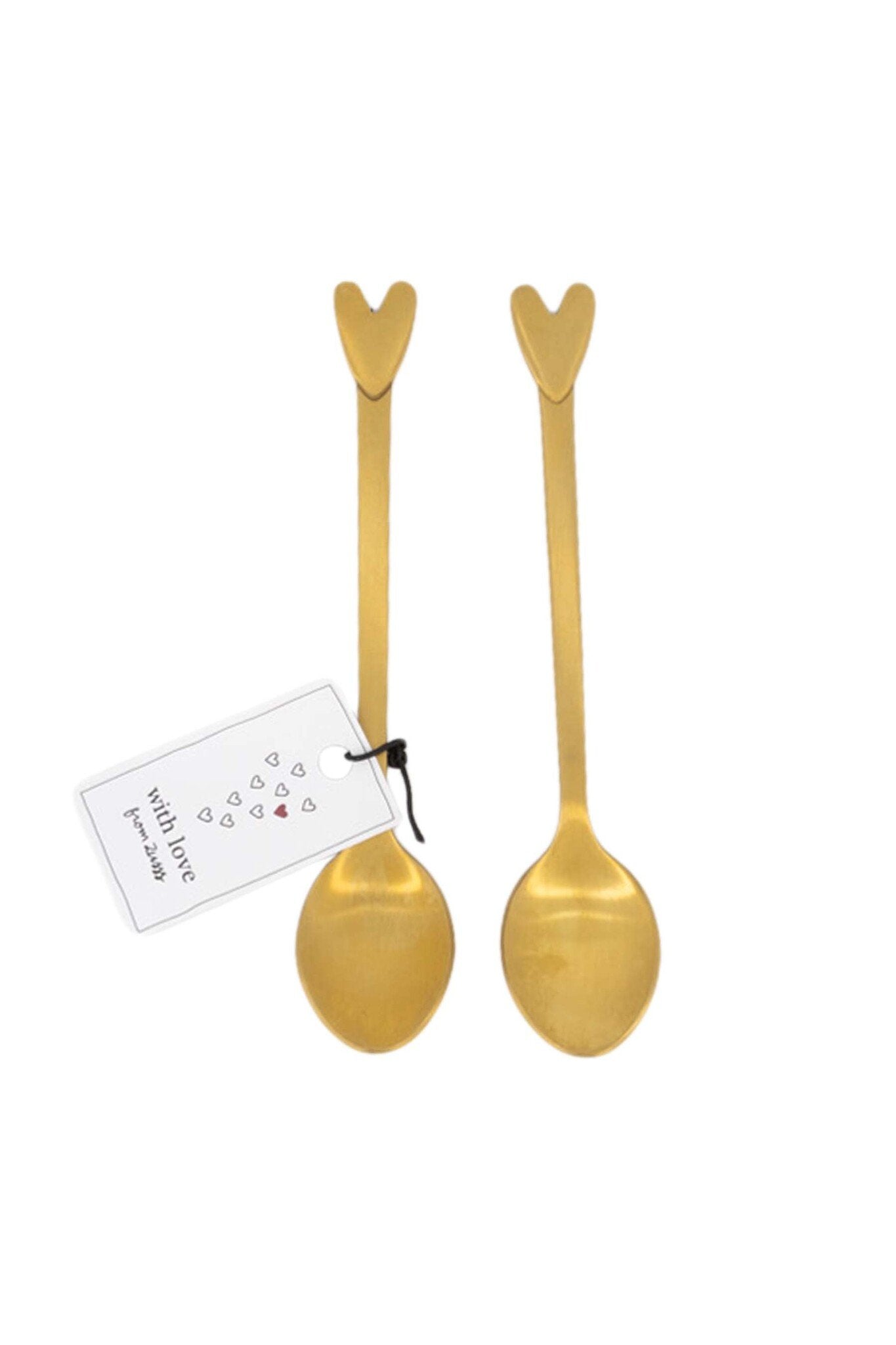 Zusss | Set van 2 lepels hartje goud