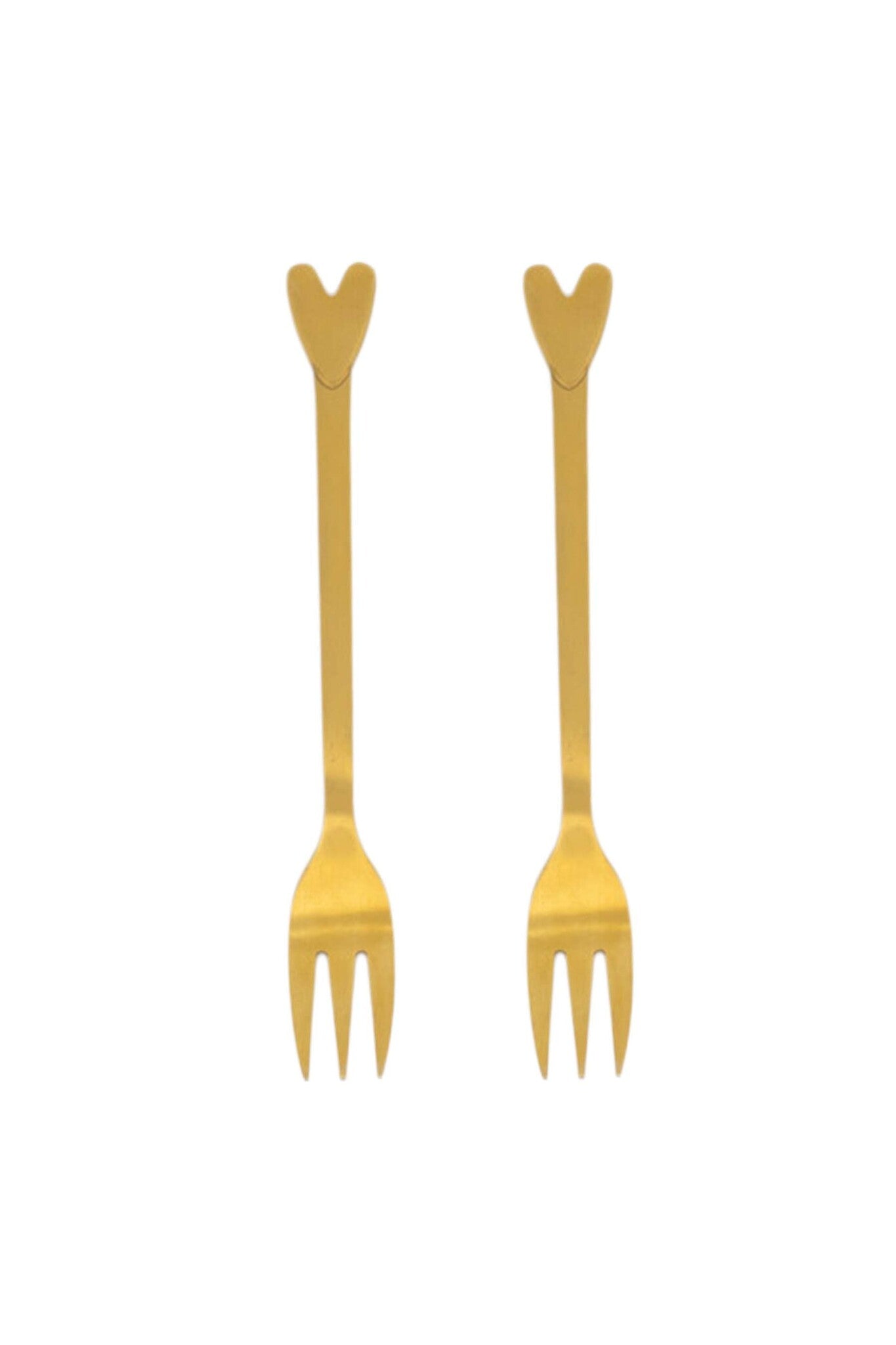 Zusss | Set mit 2 Gabeln, goldenes Herz