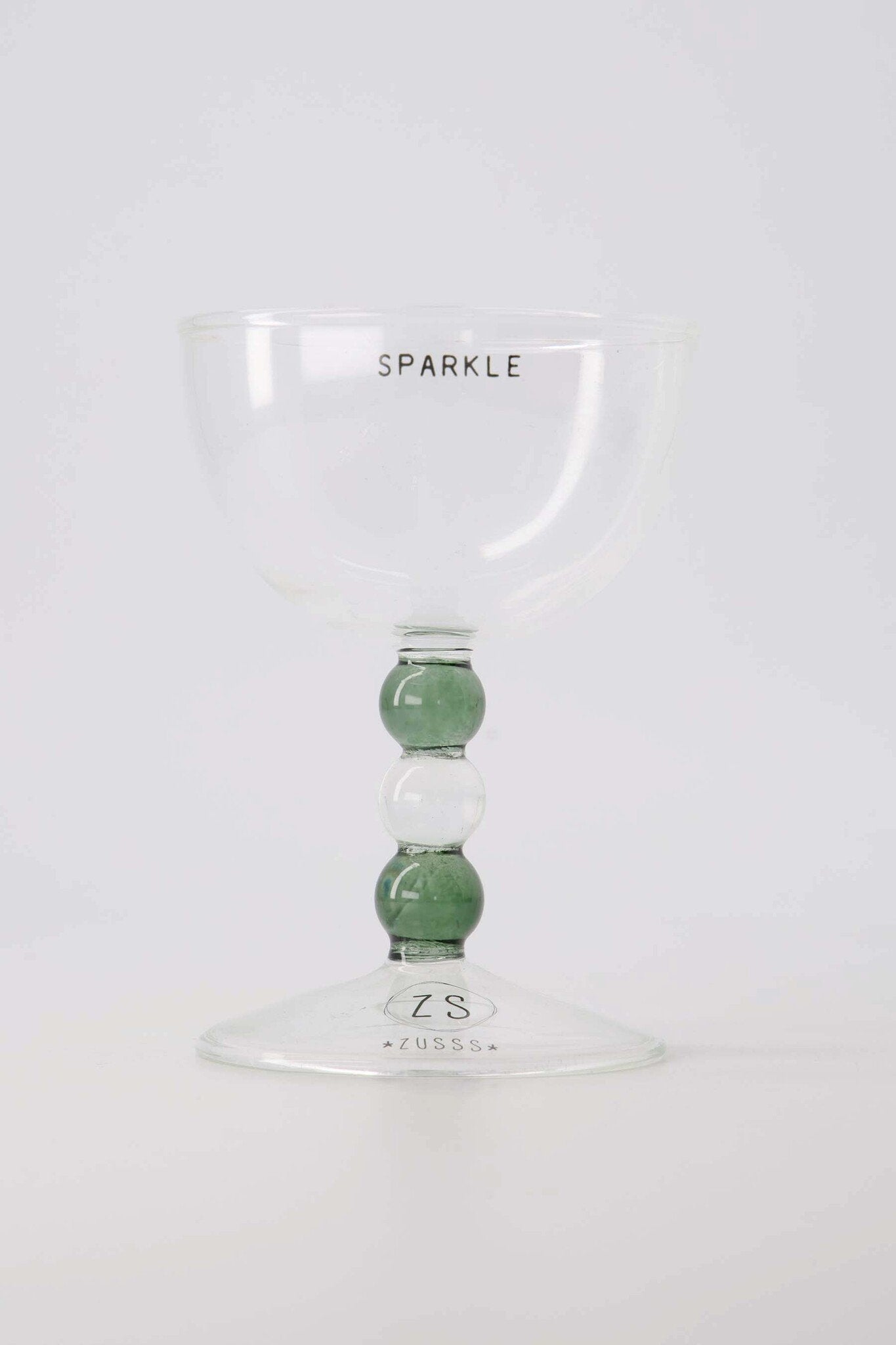 Zusss | Wijnglas sparkle groen
