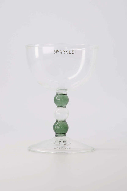 Zusss | Wijnglas sparkle groen
