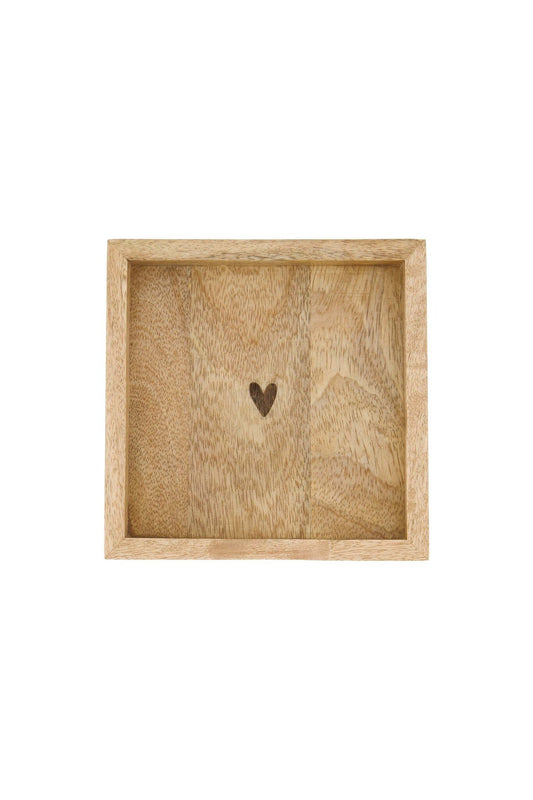 Zusss | Serviettenhalter aus Holz in Herzform, 12,5 cm