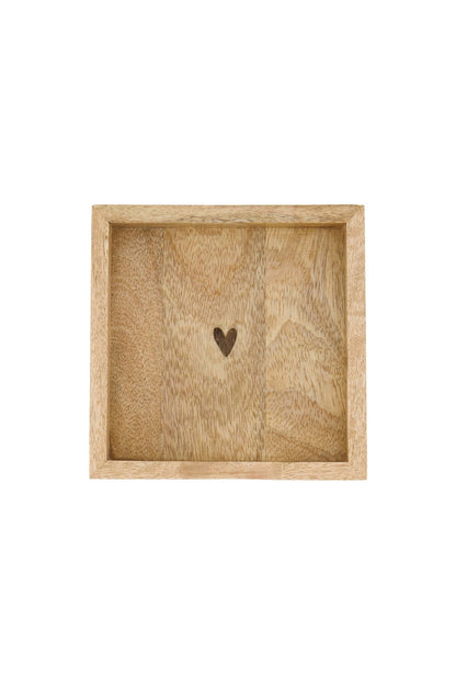 Zusss | Serviettenhalter aus Holz in Herzform, 12,5 cm