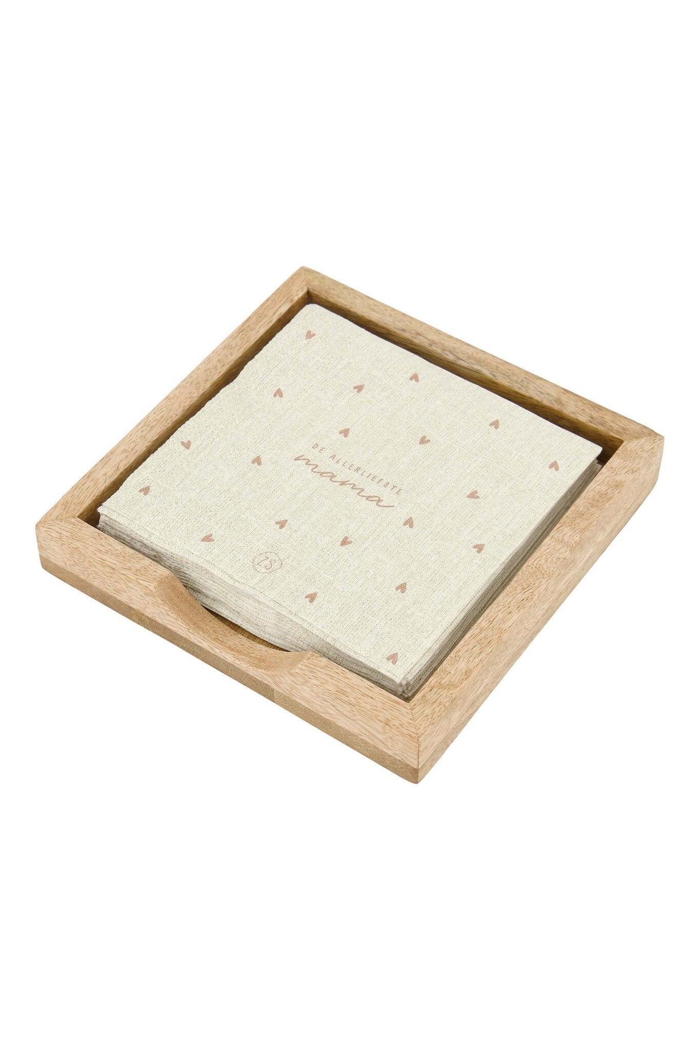 Zusss | Serviettenhalter aus Holz in Herzform, 12,5 cm