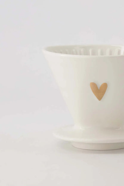 Zusss | Koffiefilterhouder hartje goud