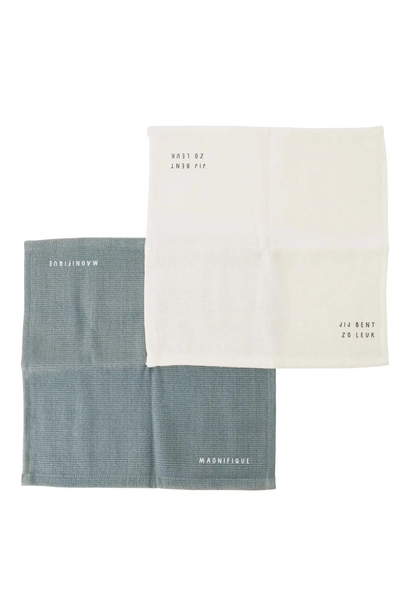 Zusss | Geschirrtücher, so süß, grau-blau, 2er-Set