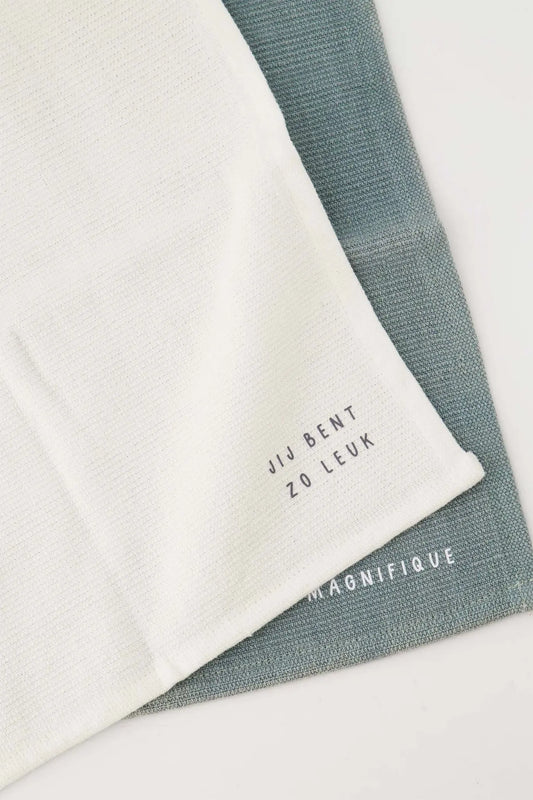 Zusss | Vaatdoekjes zo leuk grijsblauw set van 2