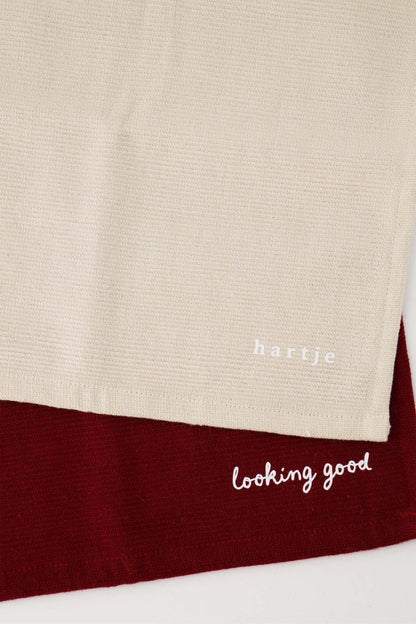 Zusss | Geschirrtücher Herz Sand/Port 2er-Set