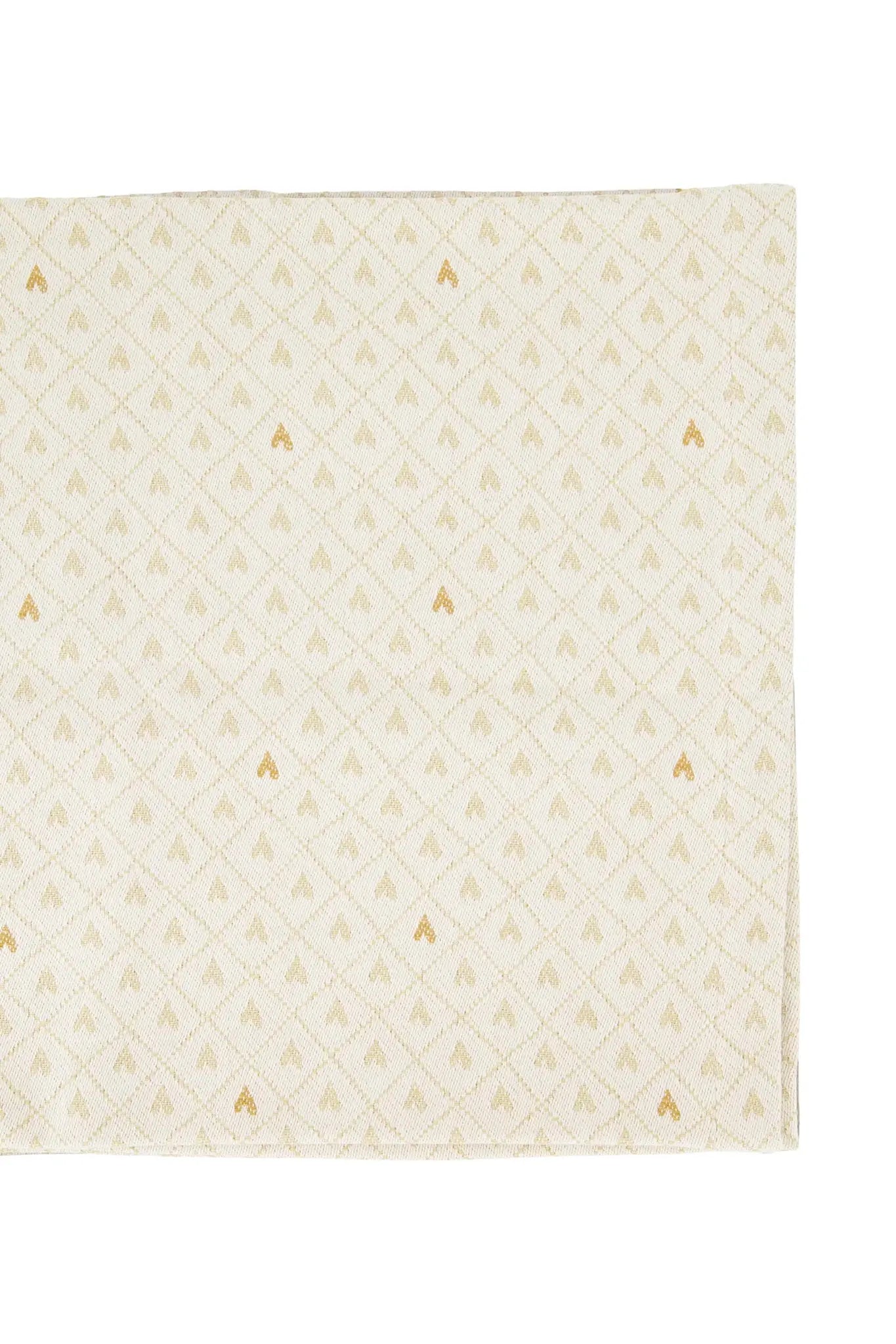 Zusss | Langer Tischläufer mit Herzen in Sand/Gold, 300 x 49 cm