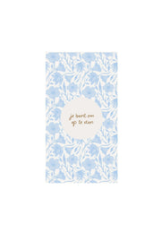 Zusss | Servetten bloemen 11x20cm blauw/wit