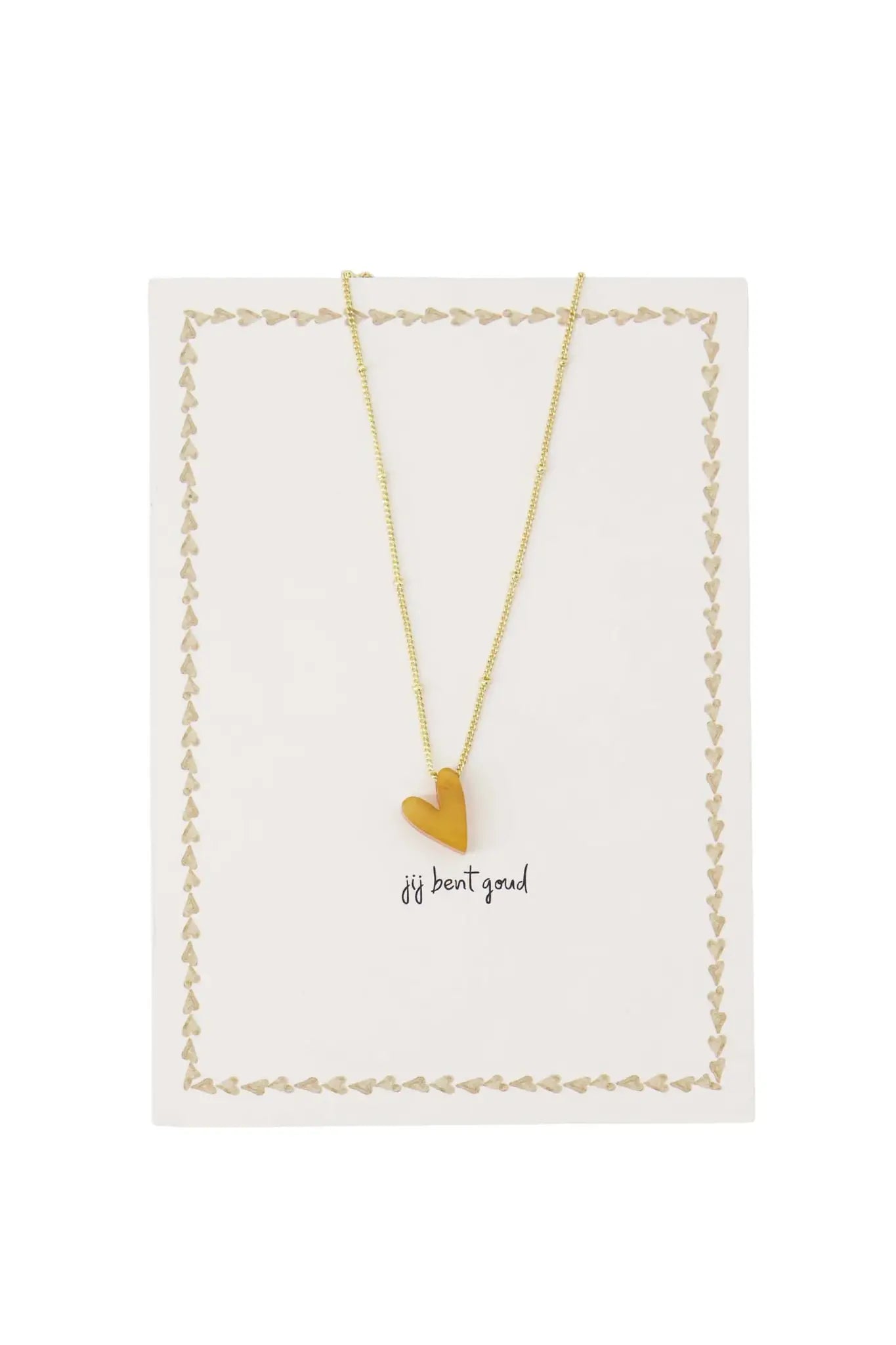 Zusss | Ansichtkaart met ketting hartje goud