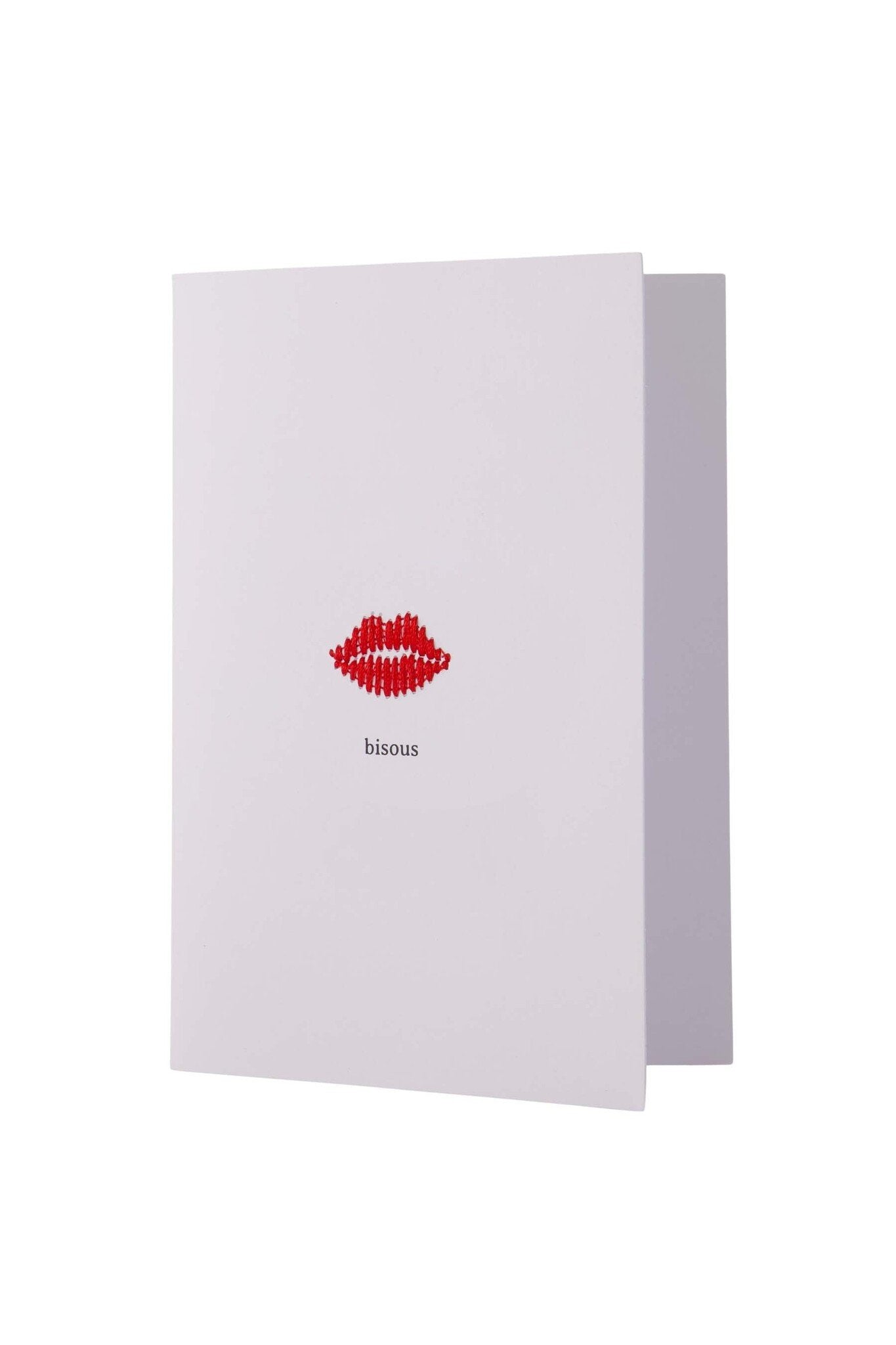 Zusss | Grußkarte Bisous weiß/rot