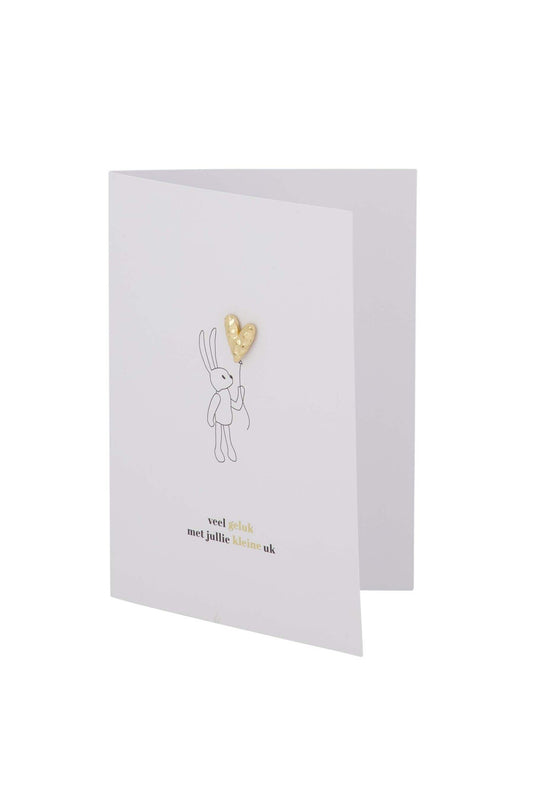 Zusss | Wenskaart hartje kleine uk broche wit