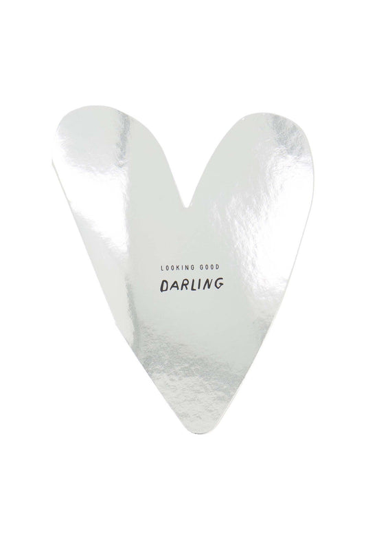 Zusss | Wenskaart darling hartje zilver