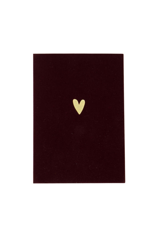 Zusss | Wenskaart hartje velvet rood