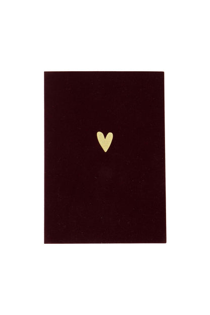 Zusss | Grußkarte Herz aus rotem Samt