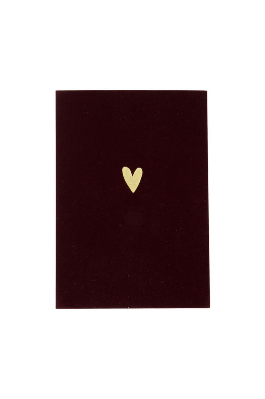 Zusss | Wenskaart hartje velvet rood