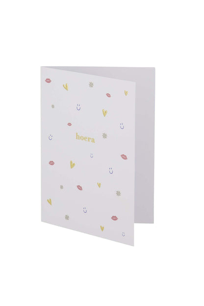 Zusss | Wenskaart hoera multicolor