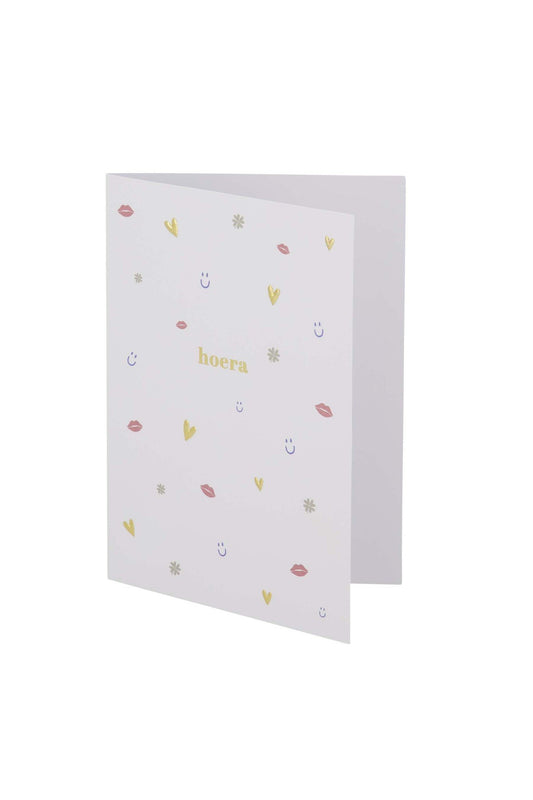 Zusss | Wenskaart hoera multicolor